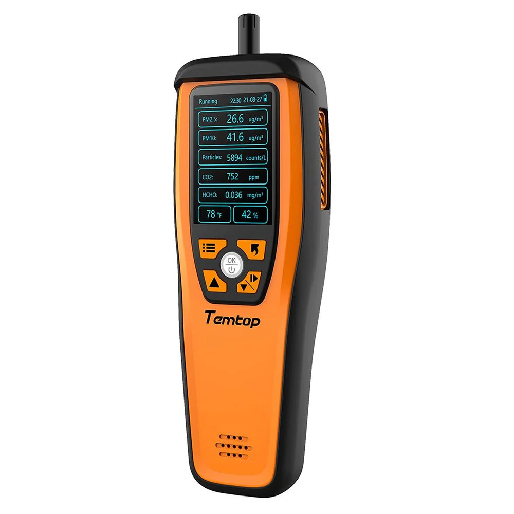 Temtop M2000 2nd — преносен мерач CO2, PM2.5 и формалдехид